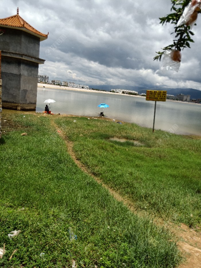 搬过来后我看水有点浅，所以我换上水鞋进到水里面去钓没想到，这里窝都没打抛了几竿后就开始上小罗非鱼了。